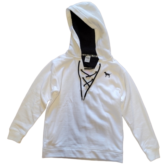 Victoria's Secret PINK Rare Rainbow Checkerboard Hoodie L - Picture 4 of 10